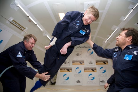 Flying Prof Hawking into Zero-G